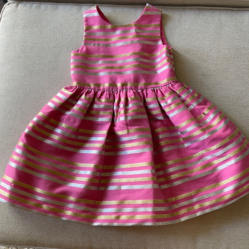 Pink gold and silver dress